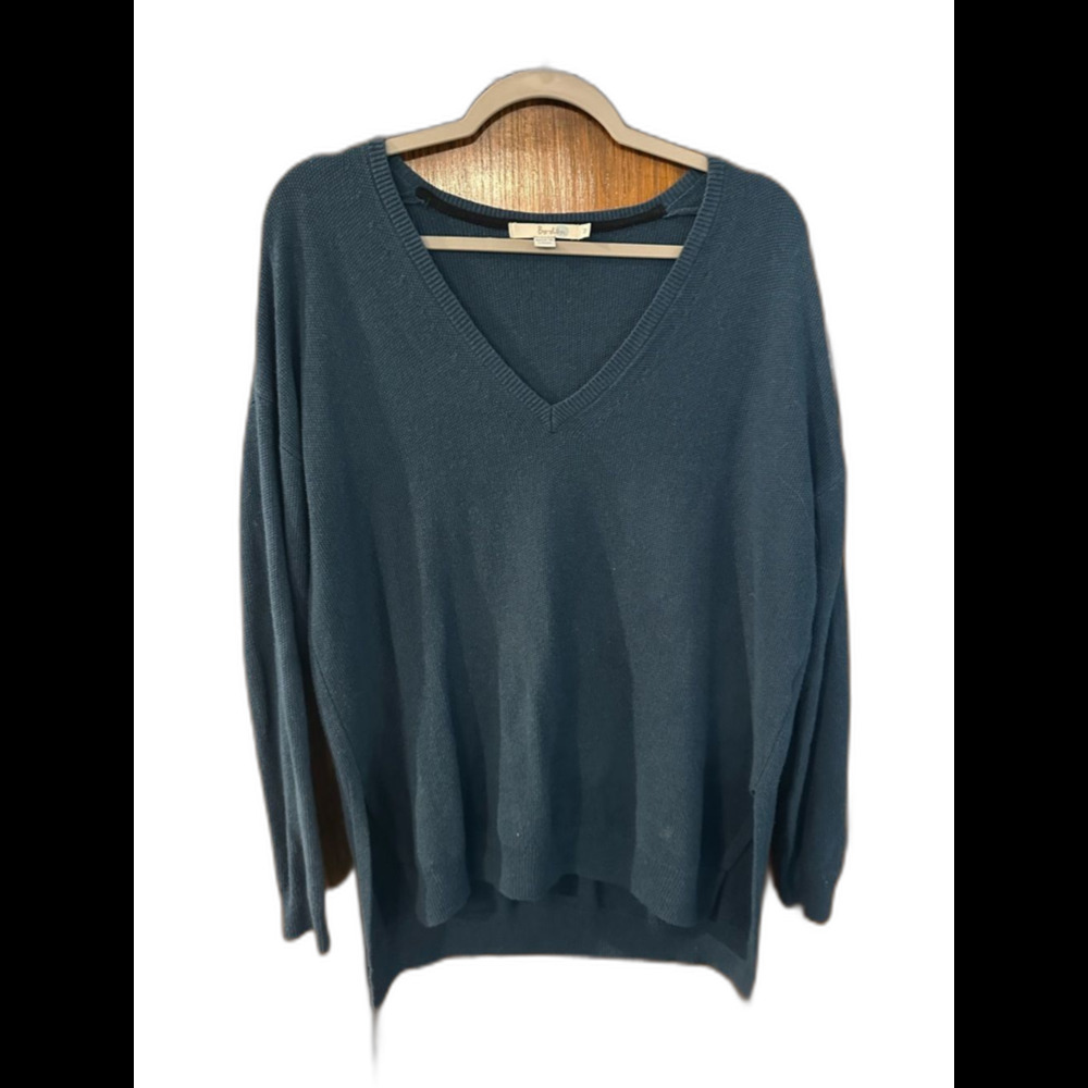 Boden Teal V-Neck Sweater - Women